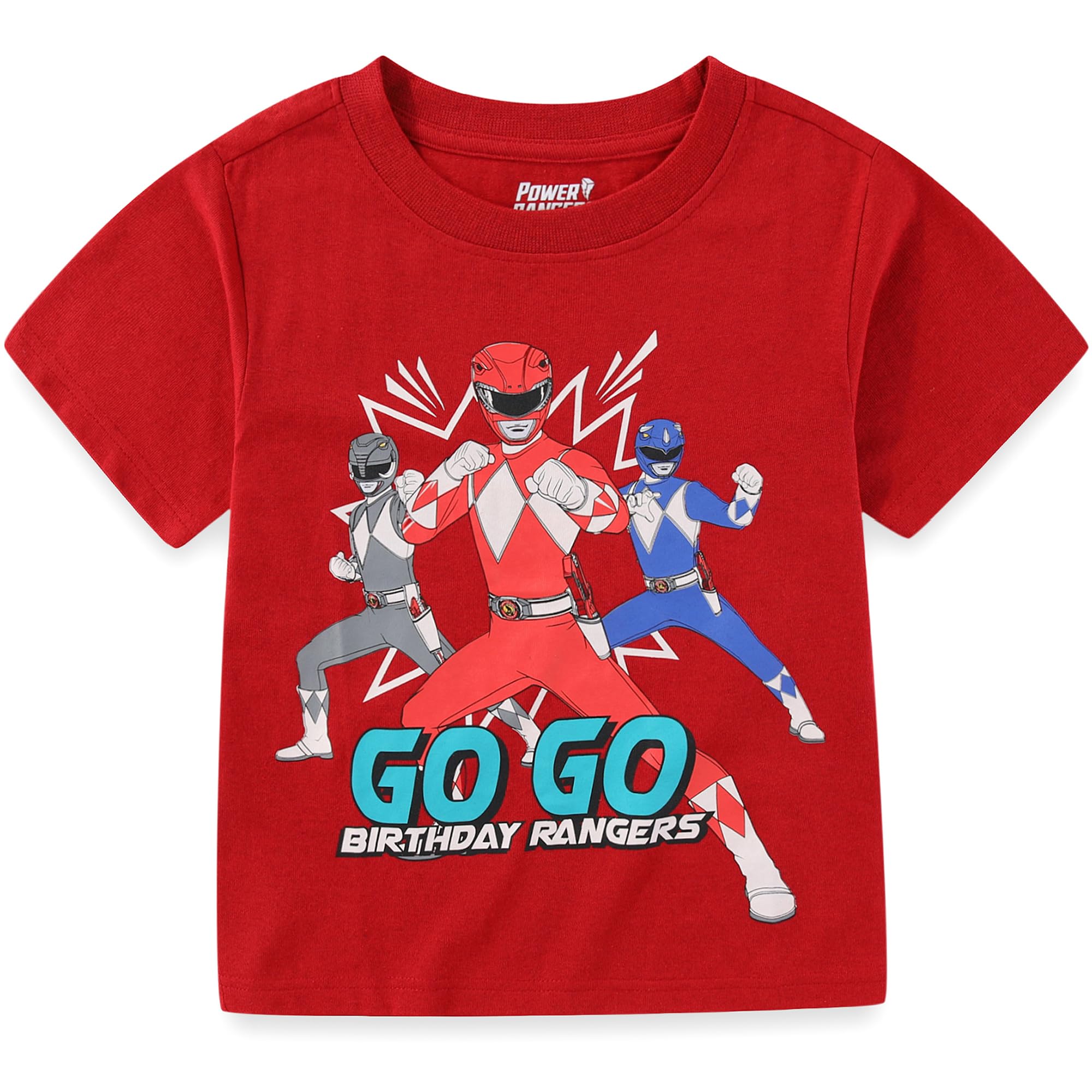 Power Rangers Birthday Short Sleeve T-Shirt (Boys), Sizes 4-12